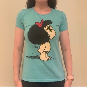 Blue Mafalda Graphic T-shirt